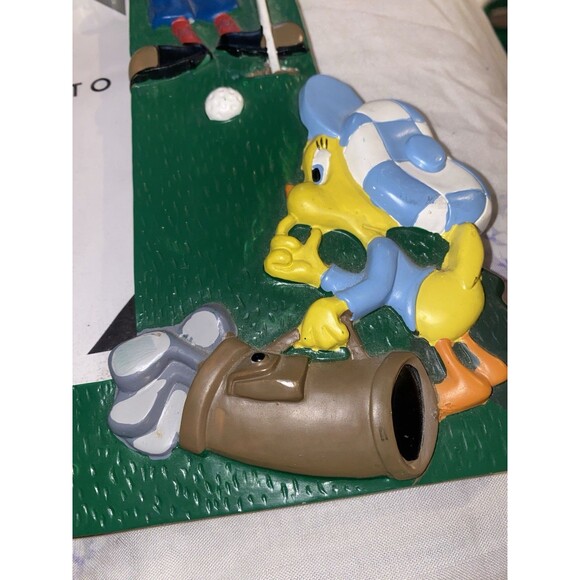 Vintage 1997 Looney Tunes Golf 3-D Resin Picture Frame Warner Brothers 4 x 6 - Picture 3 of 4